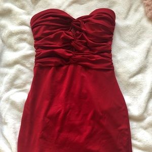 Mini red dress